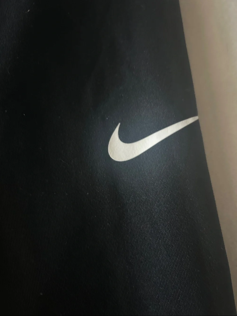 Nike Black Girls' Leggings with White Swoosh